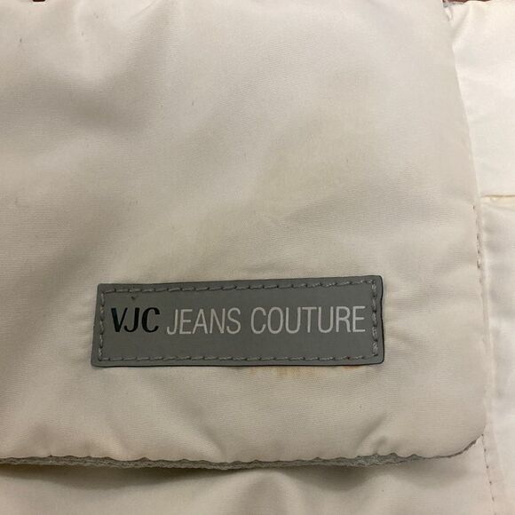 Vintage Versace Jeans Couture White Nylon Unisex Padded Fanny Pack on Web Belt. - Picture 3 of 12